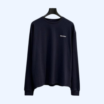 [ Miu Miu ] 미우미우 자수 로고 라운드 티셔츠