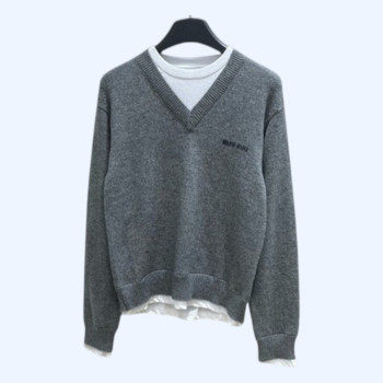 [ Miu Miu ] 미우미우 캐시미어 V넥 스웨터