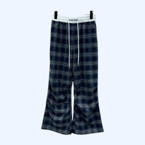 [ Miu Miu ] 미우미우 체크 밴딩 팬츠