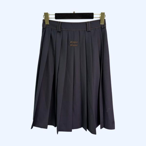 [ Miu Miu ] 미우미우 하이웨스트 주름 스커트