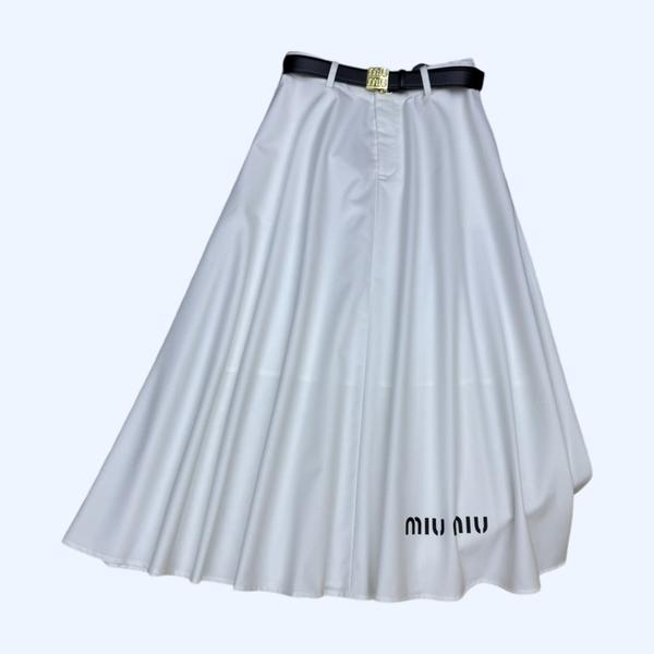 [ Miu Miu ] 미우미우 플레어 벨트 롱 스커트