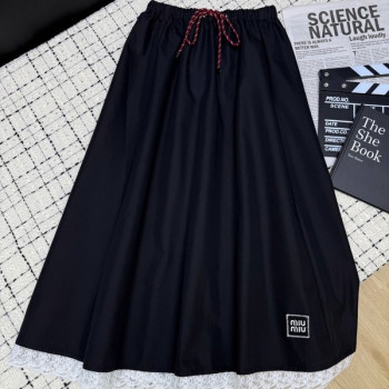 [ Miu Miu ] 미우미우 레이스 밴딩 롱 스커트