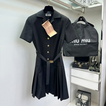 [ 미우미우 ] 25ss 벨트 카라 원피스