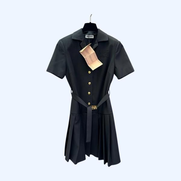 [ 미우미우 ] 25ss 벨트 카라 원피스