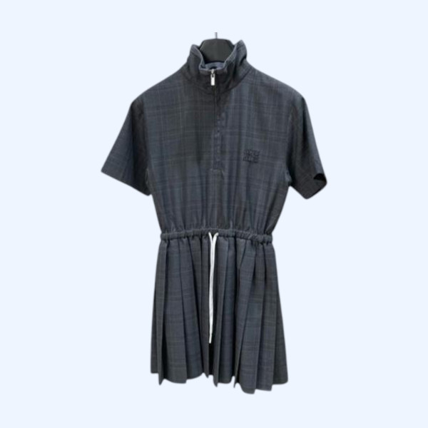 [ Miu Miu ] 미우미우 체크 스트링 원피스
