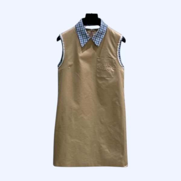 [ Miu Miu ] 미우미우 카라 배색 원피스