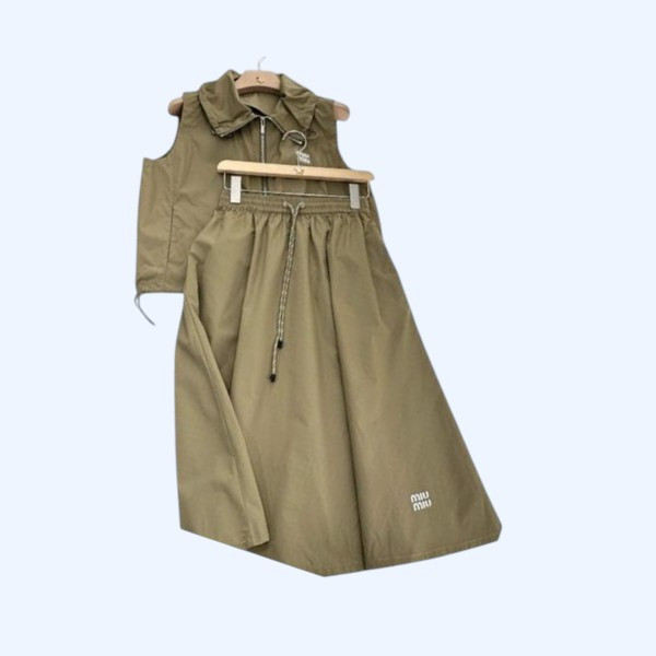 [ Miu Miu ] 미우미우 집업 스커트 세트