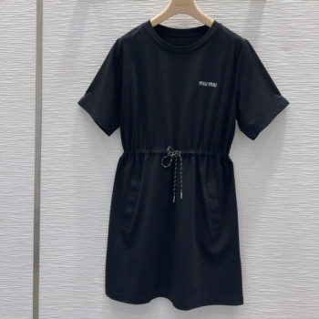 [ Miu Miu ] 미우미우 라운드 스트링 원피스