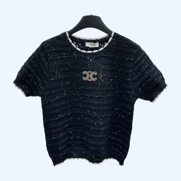 [ 셀린느 ] 25ss 비즈 펀칭 니트