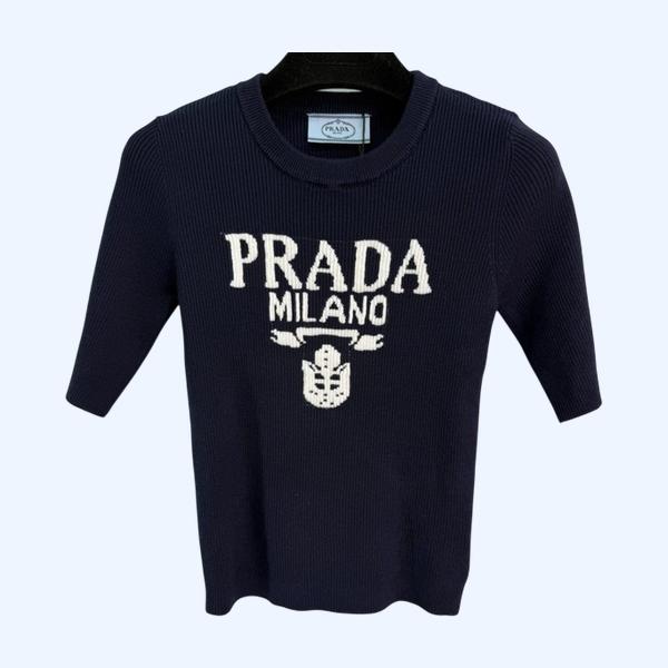 [ Prada ] 프라다 로고 라운드 니트
