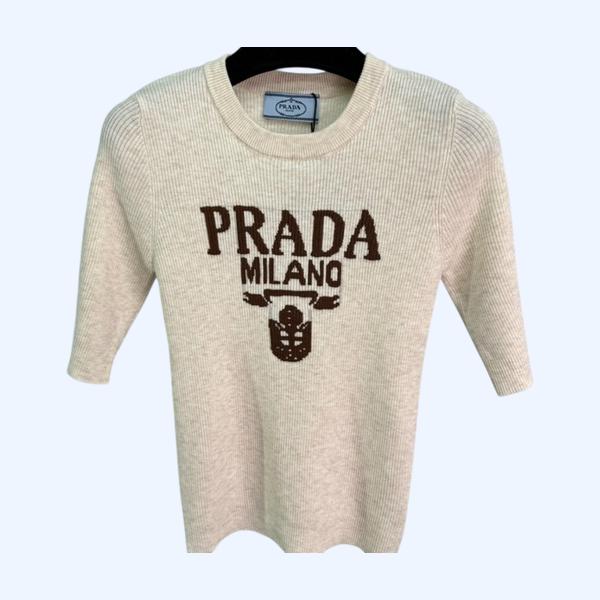 [ Prada ] 프라다 로고 라운드 니트