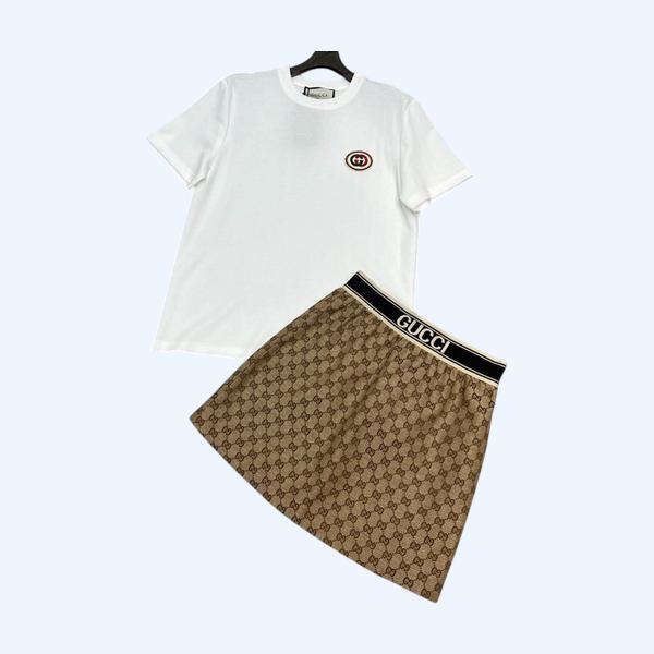 [ Gucci ] 구찌 밴딩 스커트 세트