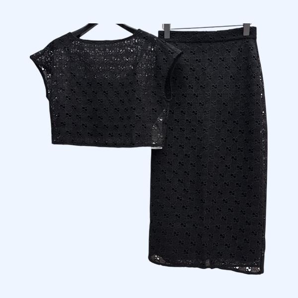 [ Gucci ] 구찌 펀칭 니트 투피스