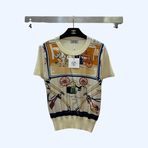 [ Hermes ] 에르메스 실크 라운드 니트