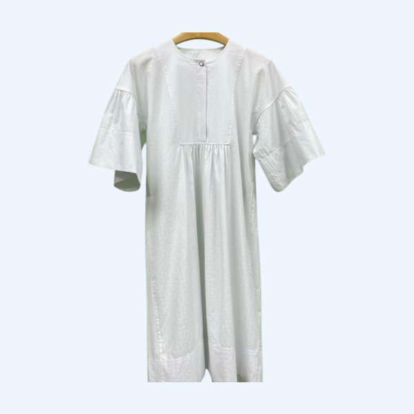 [ Hermes ] 에르메스 자카드 퍼프 원피스