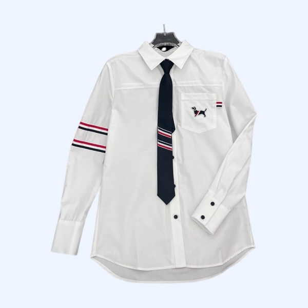 [ 톰브라운 ] 25ss 스쿨룩 자수 셔츠