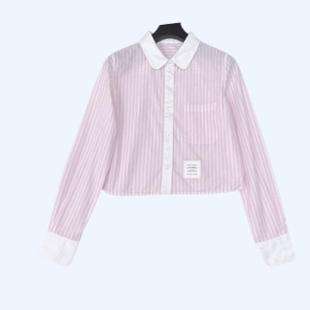 [ 톰브라운 ] 25ss 핑크 스트라이프 셔츠