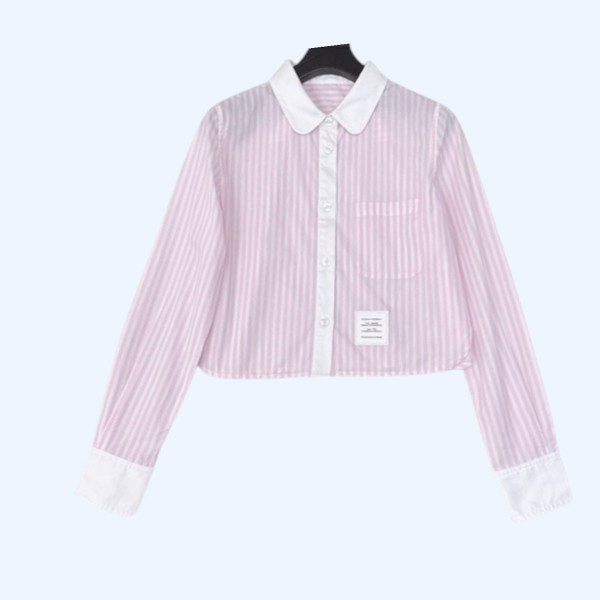 [ 톰브라운 ] 25ss 핑크 스트라이프 셔츠