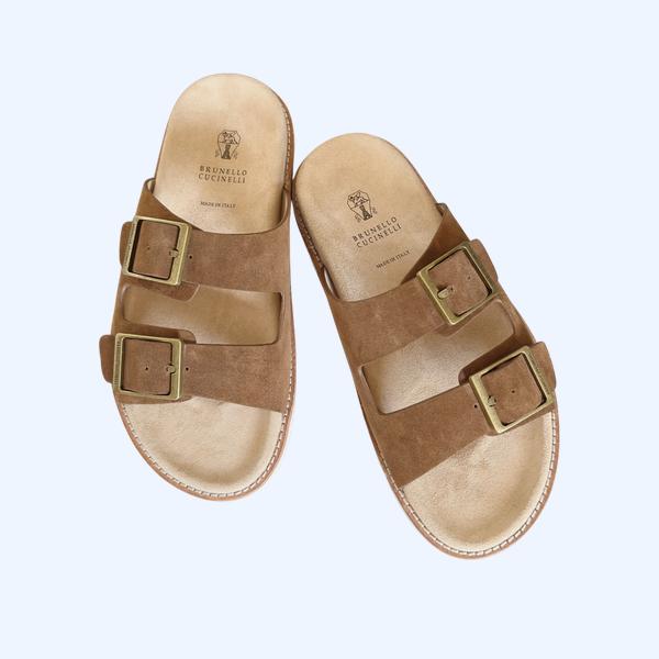 [ Brunello Cucinelli ] 브루넬로 쿠치넬리 더블 스트랩 샌들