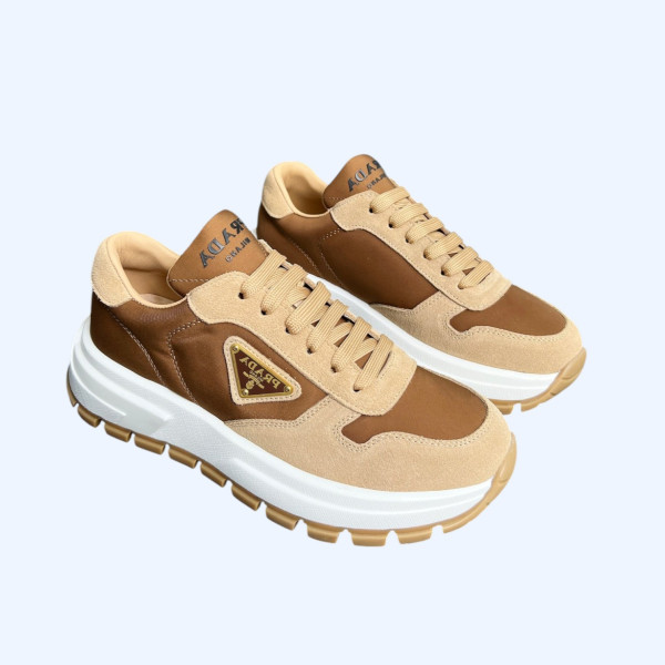 [ 프라다 ] prax 01 스웨이드 & 나일론 스니커즈