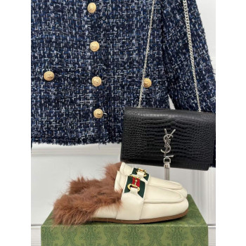 [Gucci] 구찌 웹 스트라이프 뮬