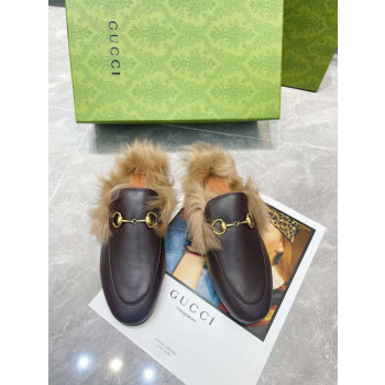 [Gucci] 구찌 퍼 프린스타운 뮬