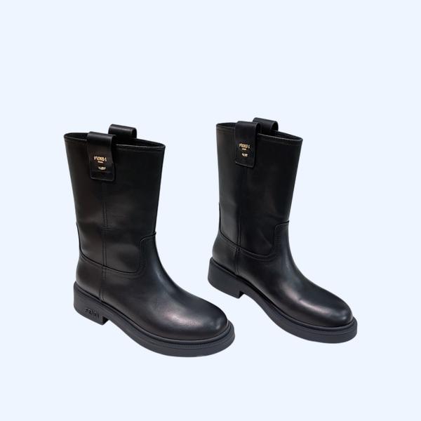 [ Fendi ] 펜디 가죽 미들 부츠