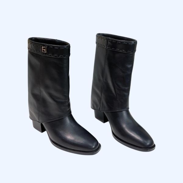 [ Fendi ] 펜디 가죽 미들 부츠