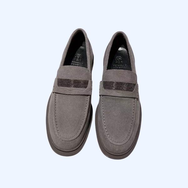 [Brunello Cucinelli] 브루넬로 쿠치넬리 모닐리 스웨이드 페니 로퍼