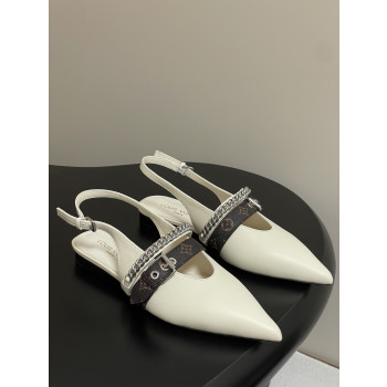 [ LV ] 바이브 슬링백 스틸레토 플랫