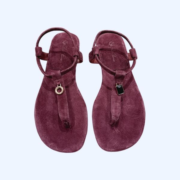 [ Loro Piana ] 로로피아나 민딜 스웨이드 샌들