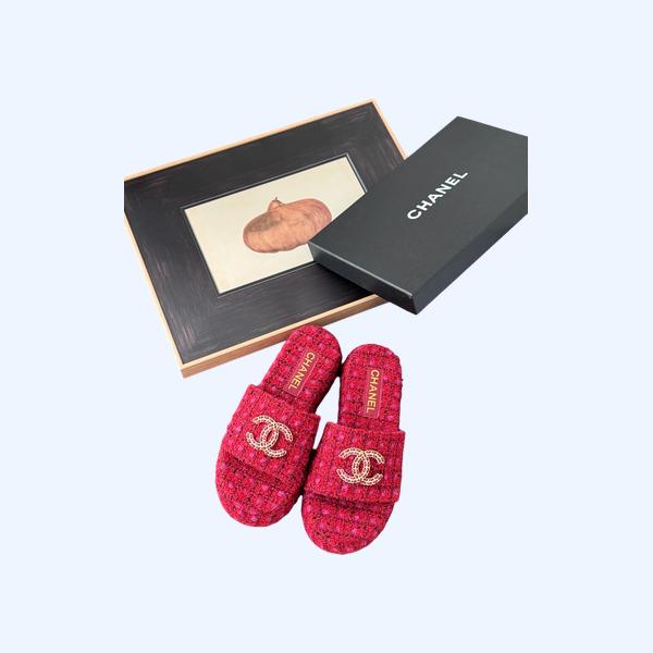 [ 샤넬 ] 25P 봄여름 신상 트위드 슬리퍼