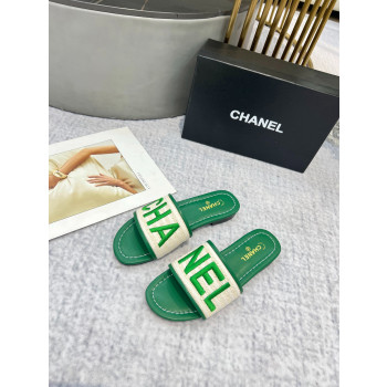 [ 샤넬 ] 레터링 로고 여성 뮬 슬리퍼