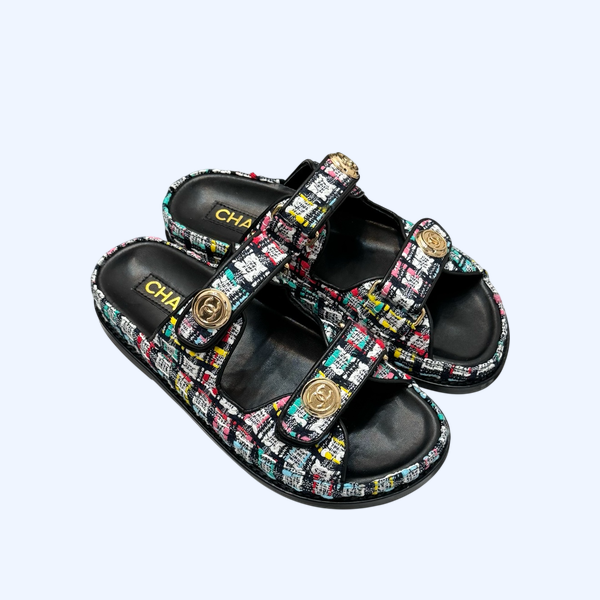 [ 샤넬 ] 25C 봄여름 클래식 벨크로 뮬