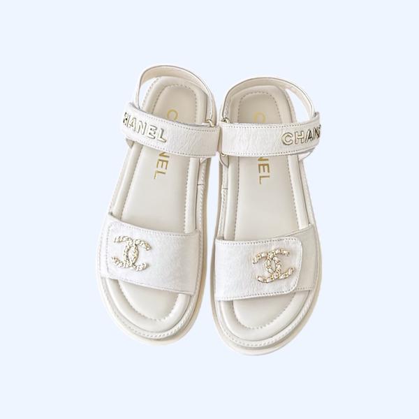 [ Chanel ] 샤넬 CC 벨크로 샌들