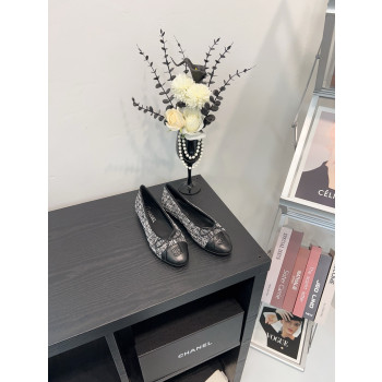 [ 샤넬 ] 트위드 발레리나 플랫