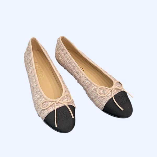 [ 샤넬 ] 트위드 발레리나 플랫