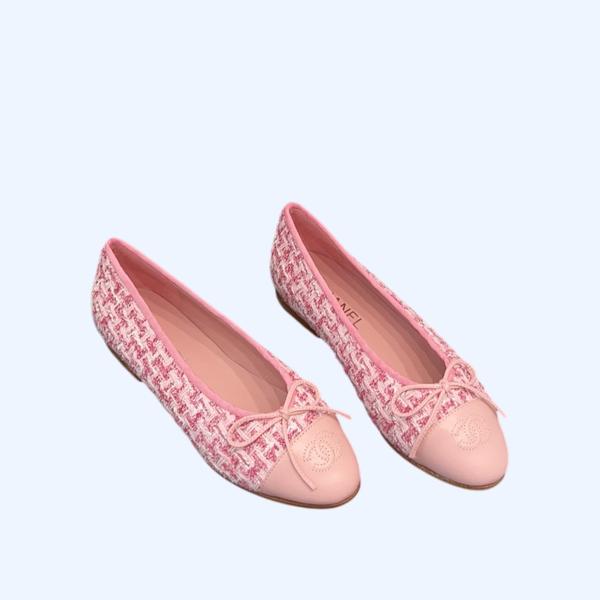 [ 샤넬 ] 트위드 발레리나 플랫