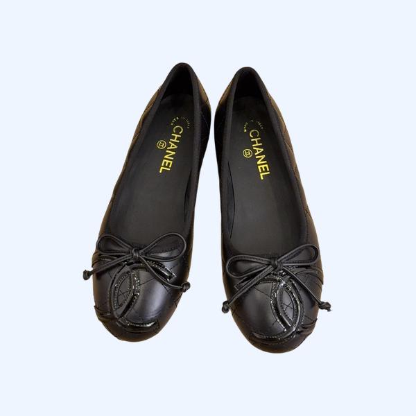 [ Chanel ] 샤넬 깜봉 발레리나 플랫 슈즈