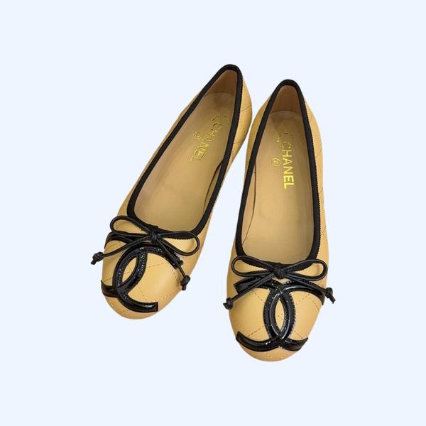 [ Chanel ] 샤넬 깜봉 발레리나 플랫 슈즈