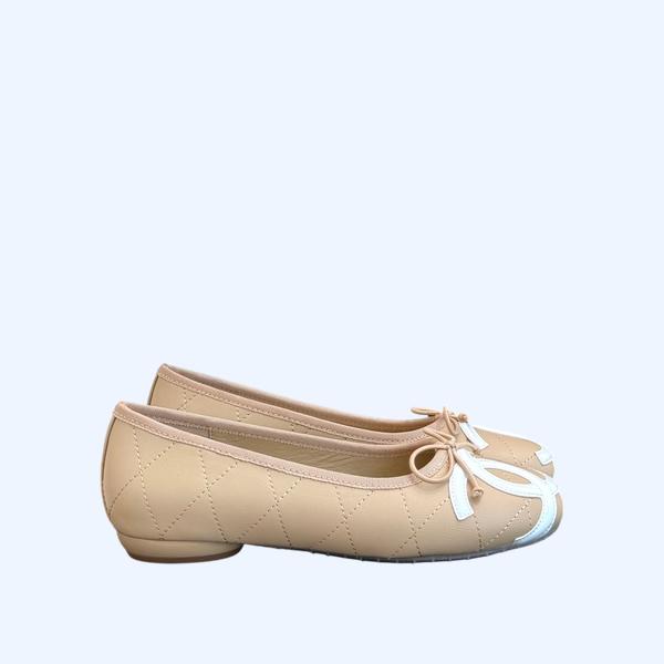 [ Chanel ] 샤넬 깜봉 퀼팅 플랫슈즈