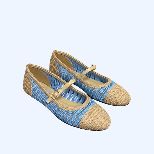 [ Chanel ] 샤넬 라피아 플랫 슈즈