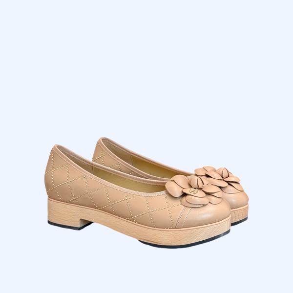 [ Chanel ] 샤넬 까멜리아 통굽 메리제인