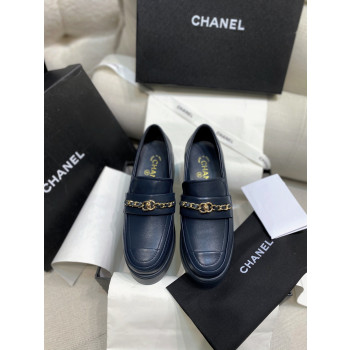 [ 샤넬 ] CC 로고 힐 로퍼