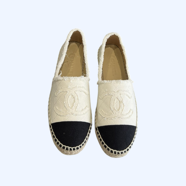 [ 샤넬 ] CC 로고 에스파듀 로퍼