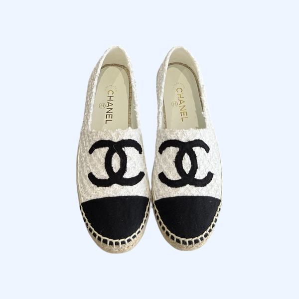 [ 샤넬 ] CC 로고 에스파듀 로퍼