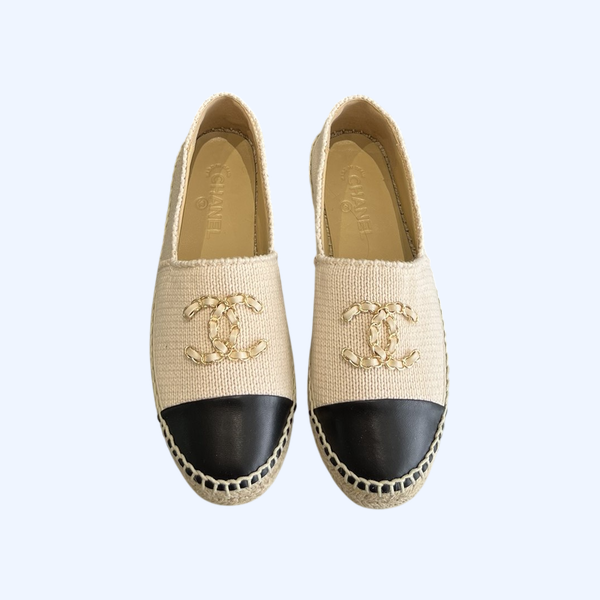 [ 샤넬 ] CC 로고 에스파듀 로퍼