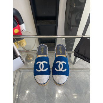 [ 샤넬 ] CC 로고 트위드 에스파듀 여성 샌들 슬리퍼