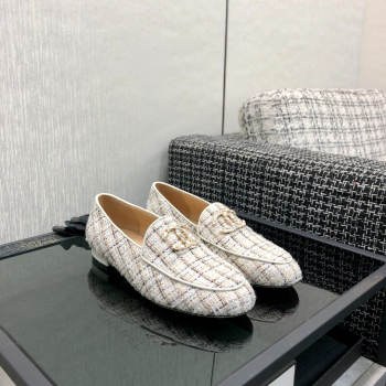 [ 샤넬 ] 2025 CC로고 트위드 로퍼