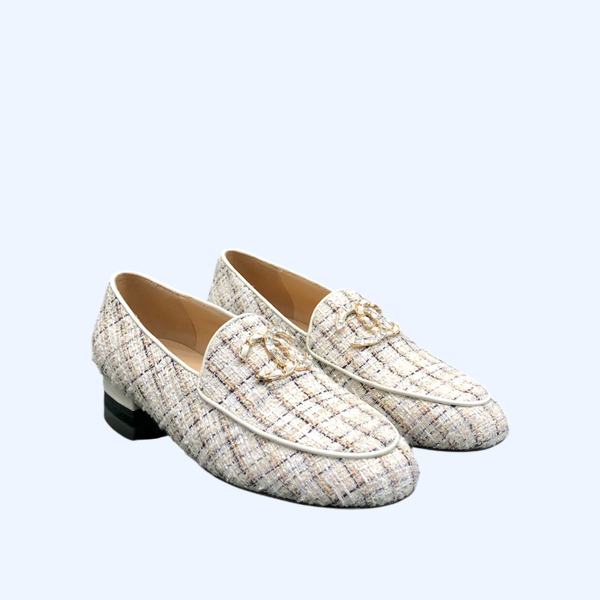 [ 샤넬 ] 2025 CC로고 트위드 로퍼